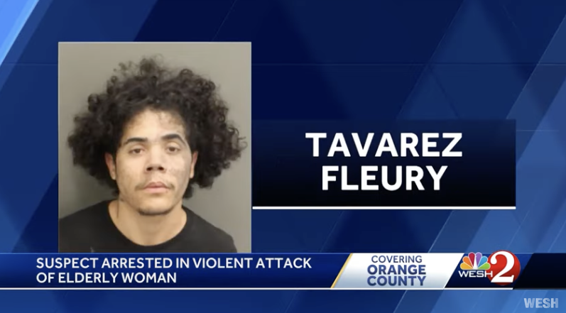 Diego Stalin Tavarez Fleury mugshot - mugged elderly woman